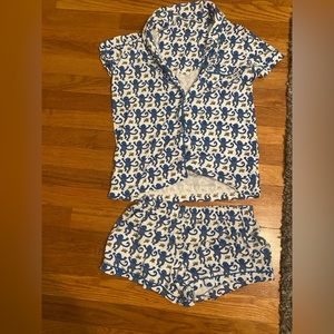 Rollar rabbit blue monkey polo pajamas